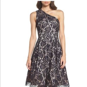 Eliza J one shoulder lace dress